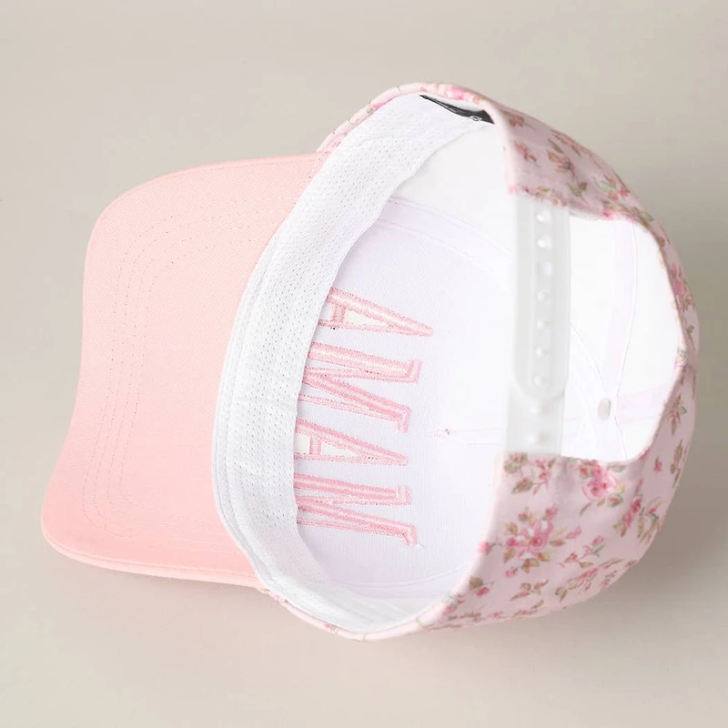 Mama Pink Embroidered Flower Hat