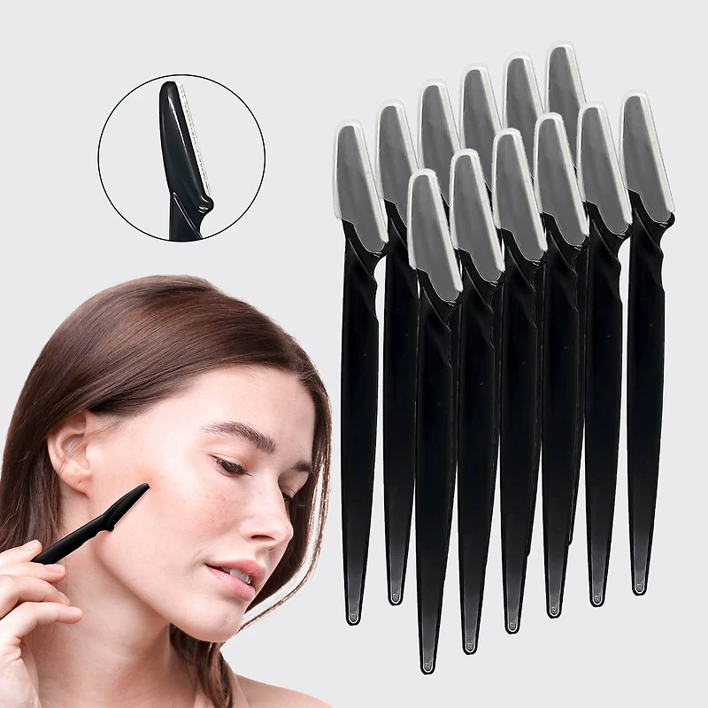 Recycled Plastic Dermaplaners 12pc Set - Black