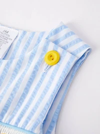Chicken Embroidery Blue Boys