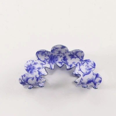 Half Moon Vintage Porcelain Style Claw Clip