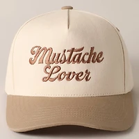 Mustache Lover Trucker Hat/ Beige