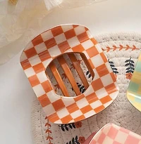 Orange & Cream Lay Flat Clip