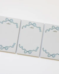 Blue Ribbon Bow Notepad