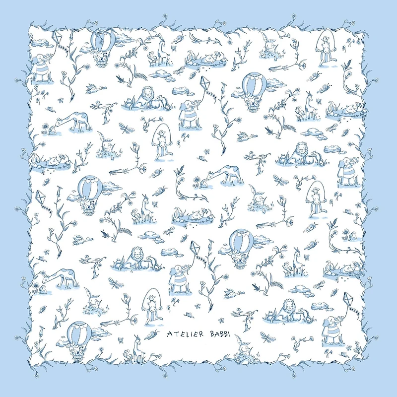 Blue Muslin Baby Blanket
