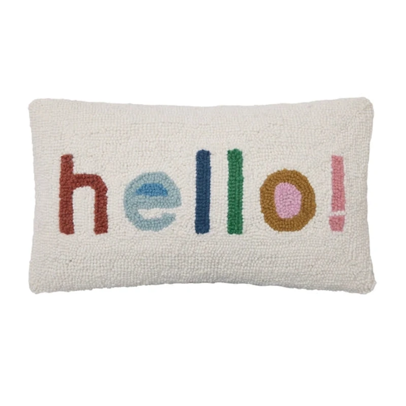 Hello! Hook Pillow