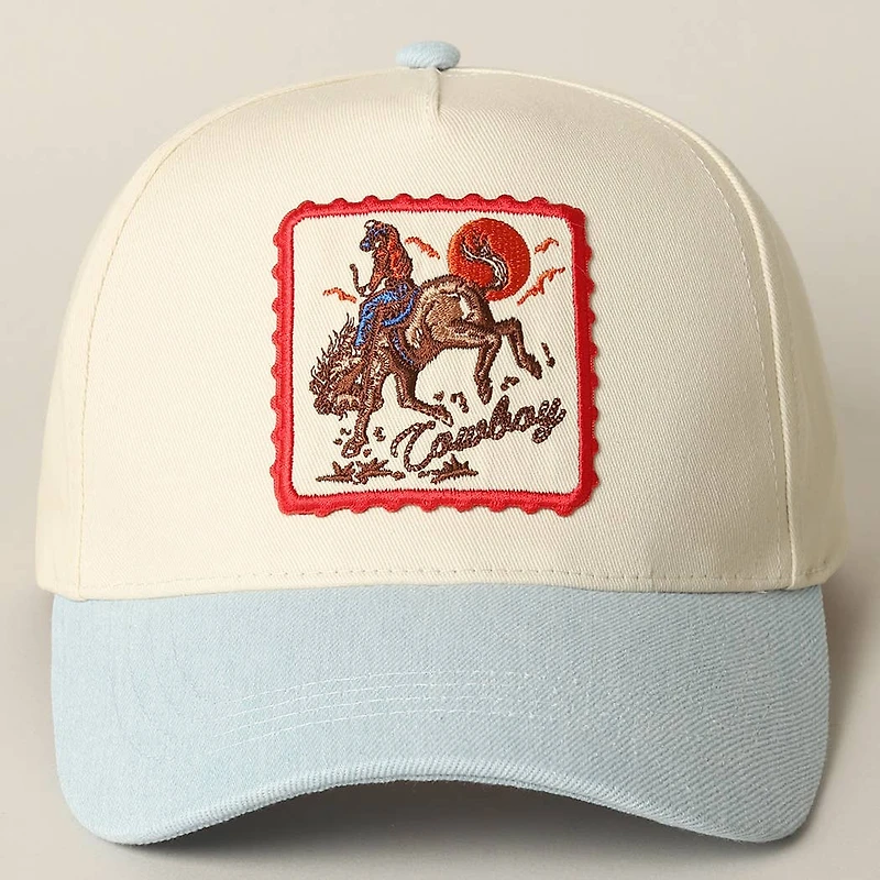 Cowboy Patch Denim Hat