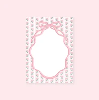 Pink Flower Ribbon Notepad