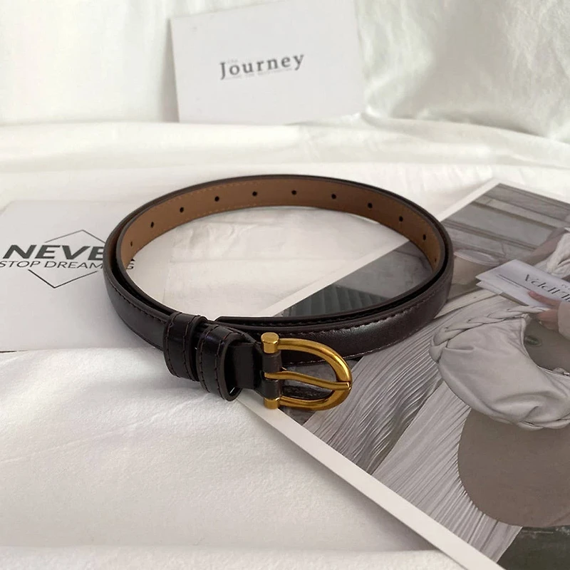 Dark Brown Simple Decorative Belt