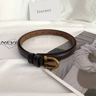 Dark Brown Simple Decorative Belt