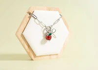 Stainless Steel Paperclip Carabiner Charm Holder Necklace