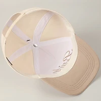 Beige Embroidered Bride Trucker Hat