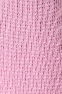 Pink Shortsleeve Ribbed Sweater Cardigan