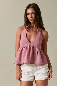 Red Gingham Halter Top