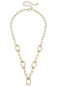 Avery Multi-Charm Collector Necklace Base in Shiny Gold
