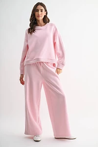 Pink Knit Oversized Set