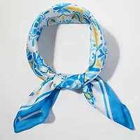 Blue Mosaic Bandana Scarf