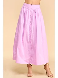 Purple Button Maxi Skirt