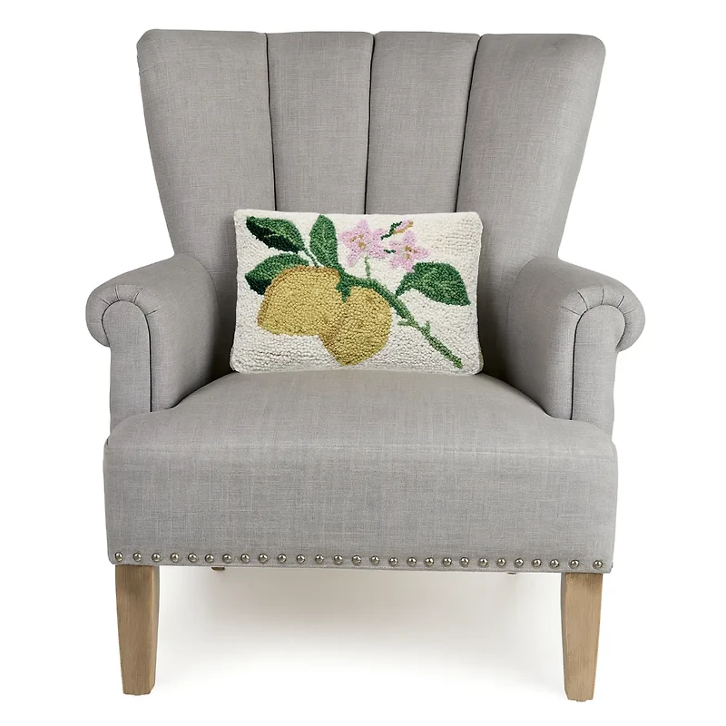 Lemons On A Branch Hook Pillow