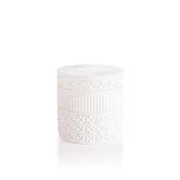 VOLCANO GILDED FACETED JAR, 11 OZ