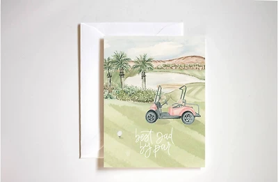 best dad by par Father's Day card