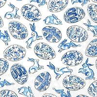 Paper Cocktail Napkins Pack of 20 Blue And White Eggs Easter