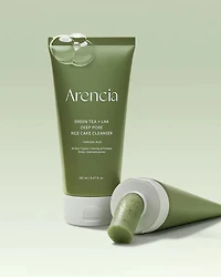 Arencia Green Tea + LHA Deep Pore Rice Cake Cleanser