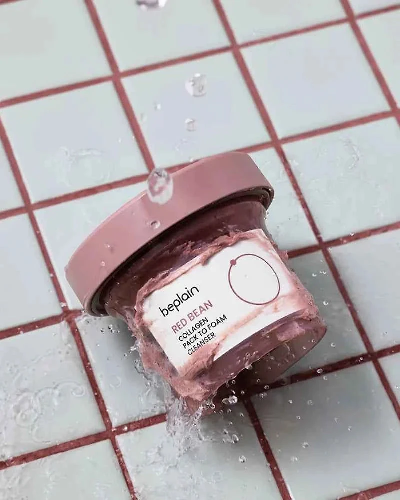 Beplain Red Bean Collagen Pack To Foam Cleanser