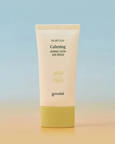 Crème solaire filtrante minérale apaisante GOODAL Heartleaf