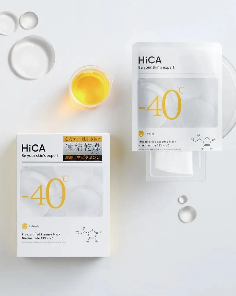 Masque aux essences séchées HiCA Niacinamide 15 % + VC
