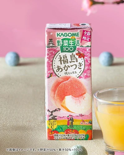 Kagome Veggie Life 100: Fukushima Akatsuki Peach Mix Juice