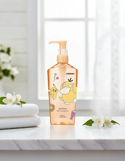 Huile nettoyante en profondeur Kose Softymo | Édition limitée Pokepeace