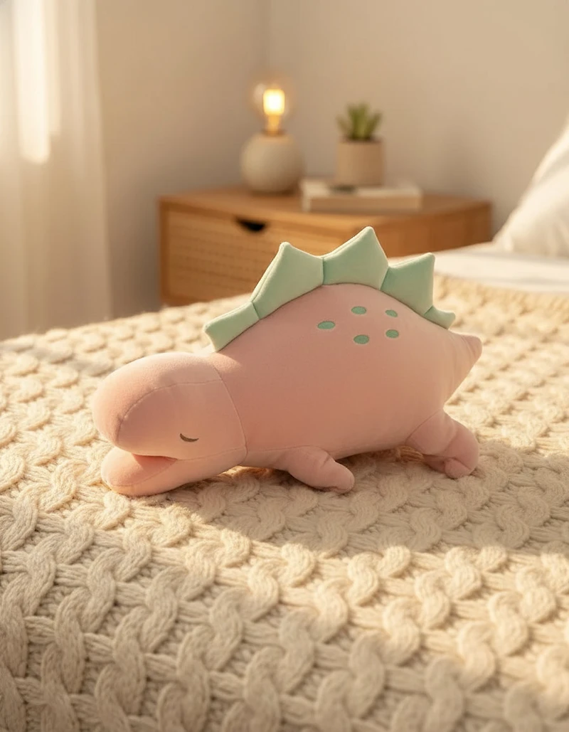 LIVHEART Nemu Nemu Plush | Pink Stegosaurus