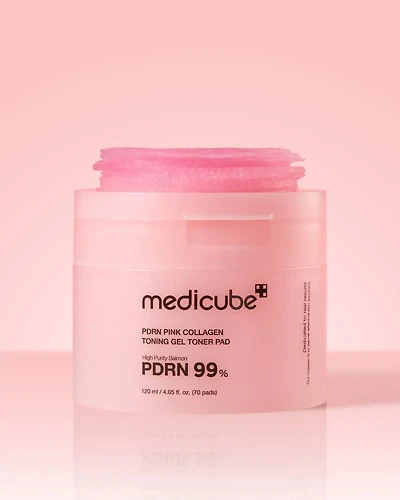 Medicube PDRN Pink Collagen Toning Gel Toner Pad
