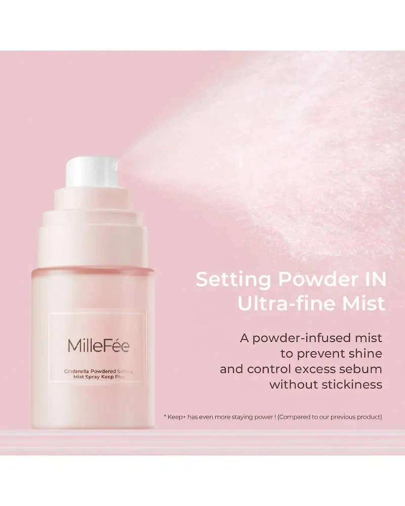 MilleFée Cinderella Powdered Setting Mist Spray Keep Plus