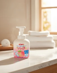 Pigeon Peach Leaf Baby Body Foam Soap
