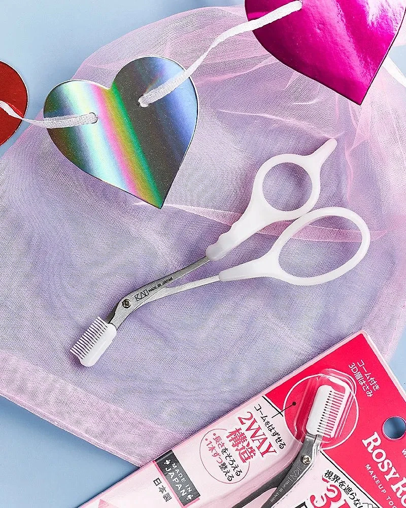 Rosy Rosa 3D Eyebrow Scissors with Comb