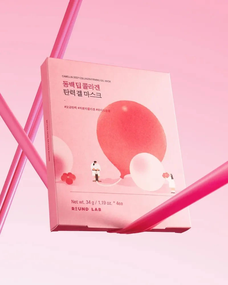 Masque gel raffermissant au collagène profond Camellia de Round Lab