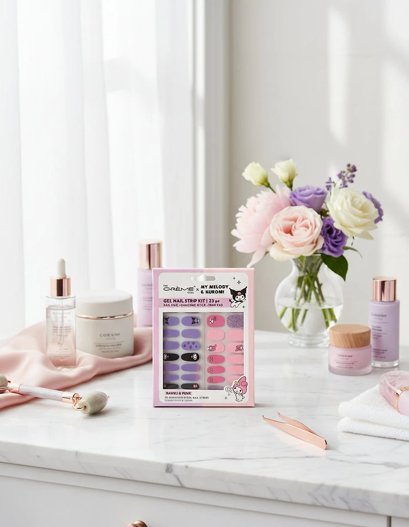 The Creme Shop x Kuromi & My Melody Kawaii & Punk Gel Nail Strip Kit