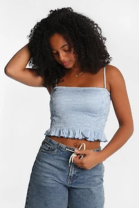 Haut bandeau smocké ultra-doux