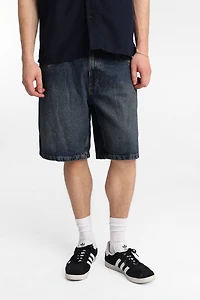 Loose Denim Shorts - Dark Blue /