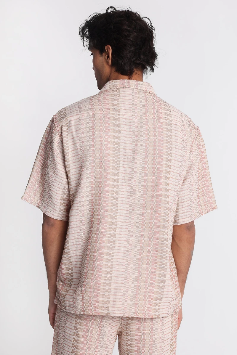 Chemise texturée boutonnée