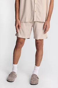 Short en mélange de lin 7 po