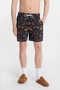 Jungle Print 5.5" Swim Shorts
