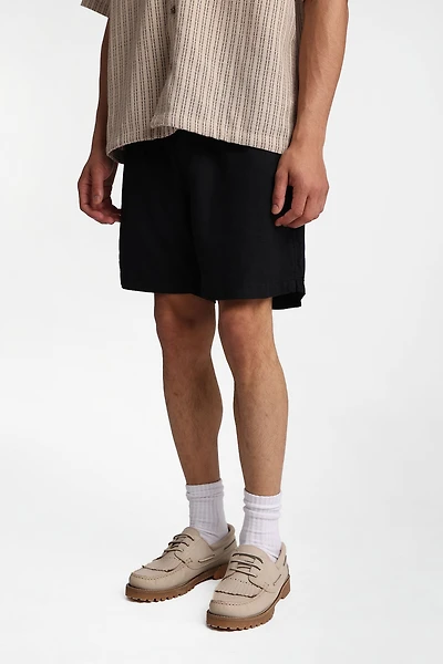 Linen-Blend Mélange Shorts