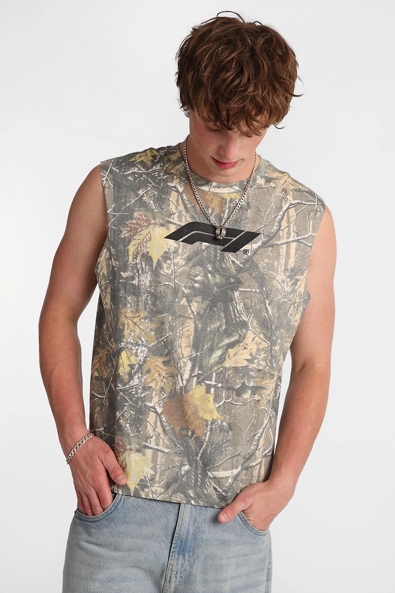 F1 Logo Graphic Oversized Tank Top