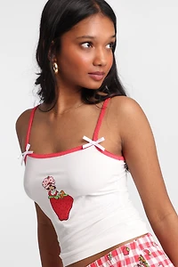 Ensemble camisole et short pyjama imprimé Strawberry Shortcake