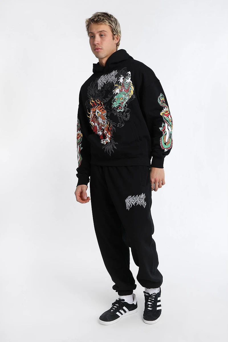 Arsenic Dragon & Tiger Graphic Hoodie