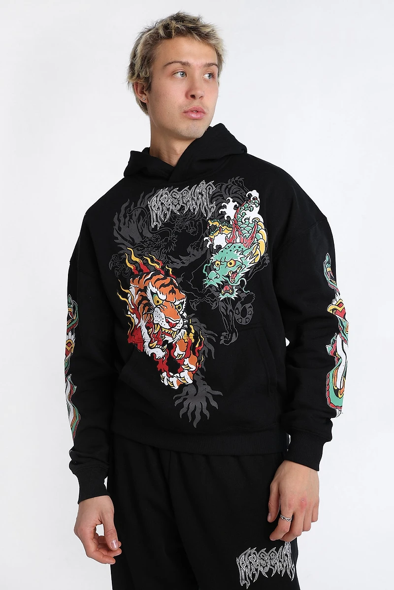 Arsenic Dragon & Tiger Graphic Hoodie
