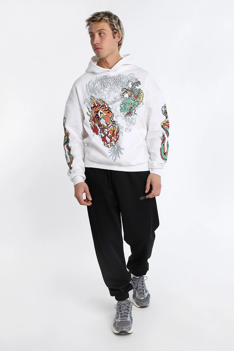 Arsenic Dragon & Tiger Graphic Hoodie