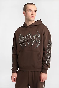 Haut à capuchon imprimé logo Arsenic